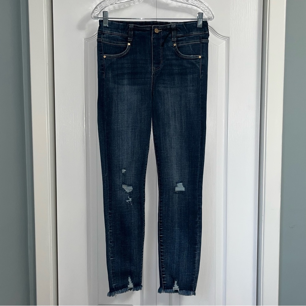 LIVERPOOL NWT love The Ankle Skinny distressed Denim Jeans women’s size 6 blue